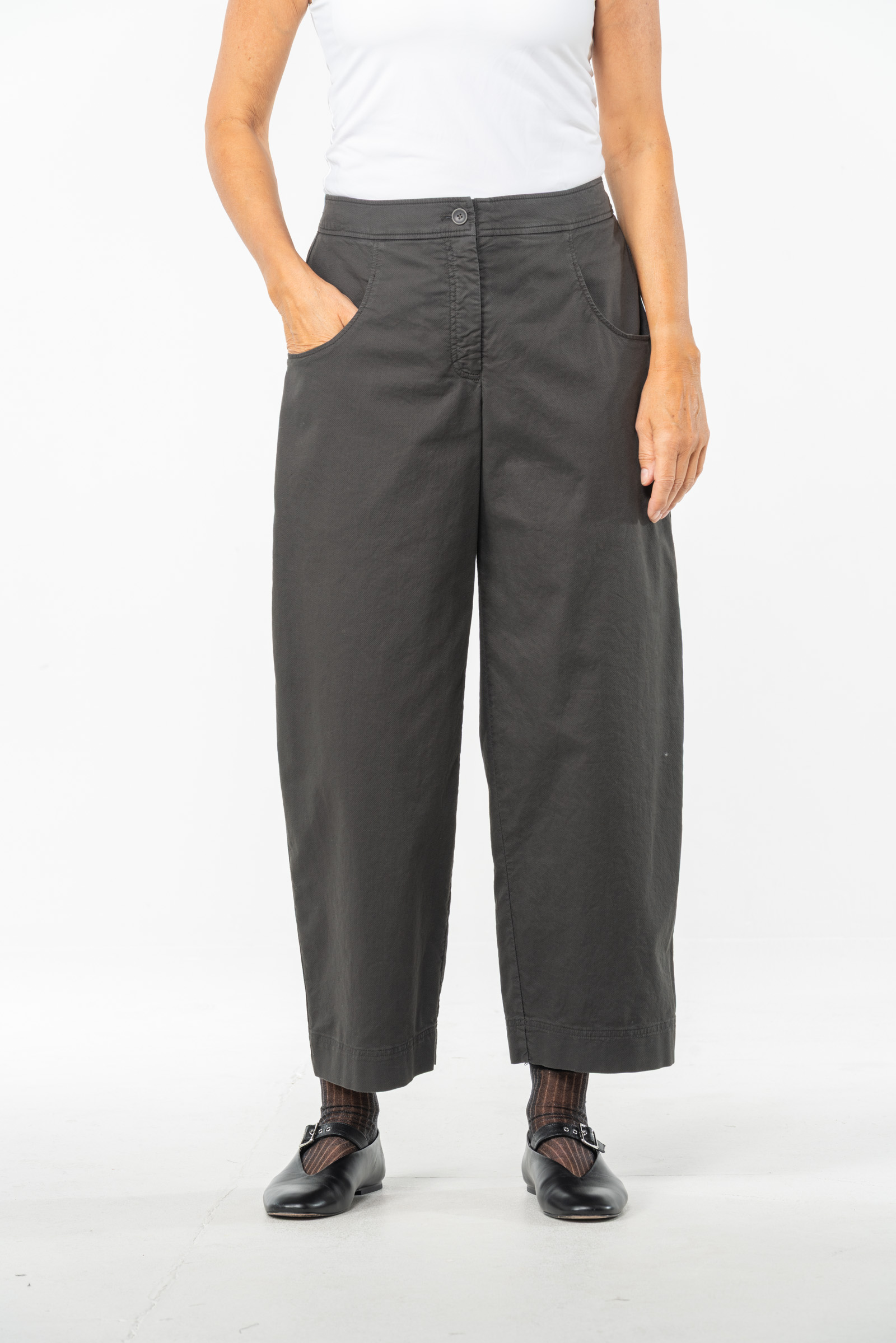 Trousers 532 Grey Cotton dobby stretch