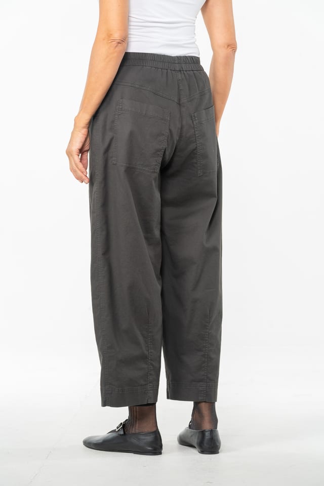 Broek 532 - Stretchkatoen met wafeltstructuur - 980SEPIA - 10250710107