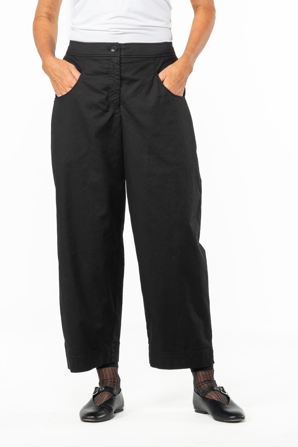 Trousers 532 - Cotton dobby stretch - 990BLACK - 10250710107
