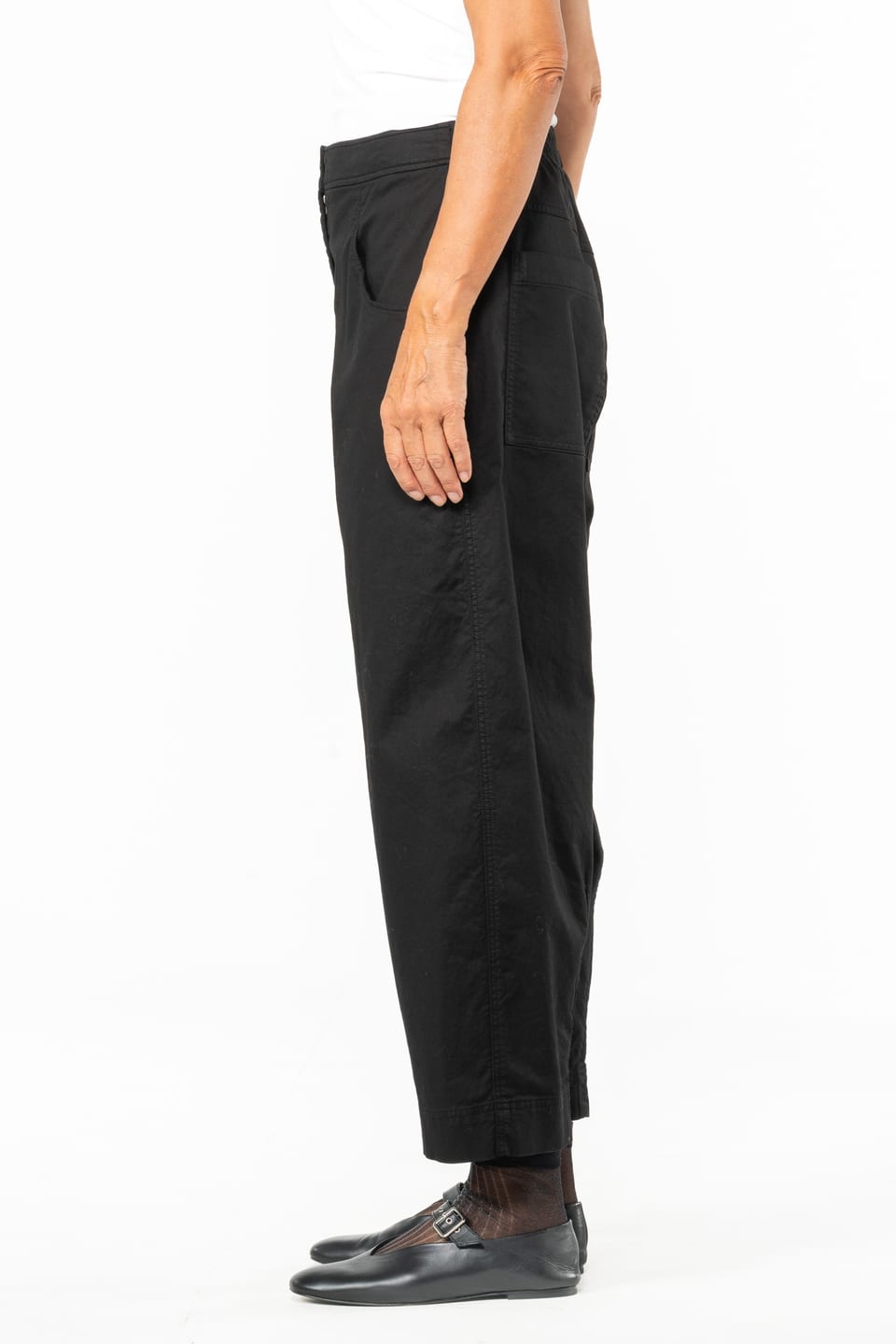 Trousers 532 - Cotton dobby stretch - 990BLACK - 10250710107