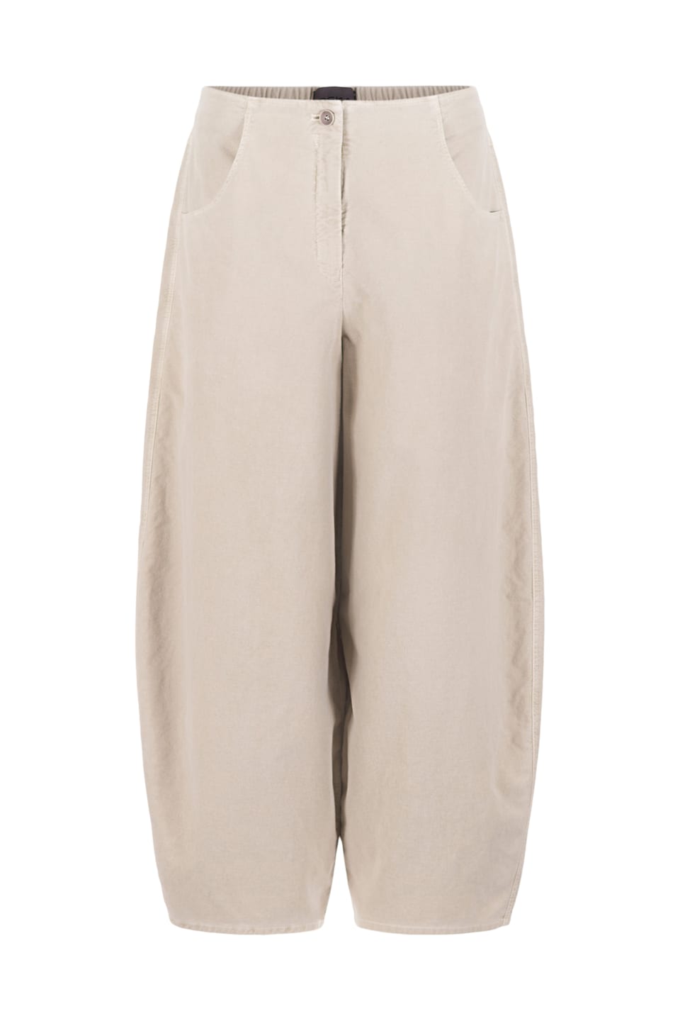 Trousers 535 - Stretchy cotton lyocell moleskin - 122ECRU - 10250710110
