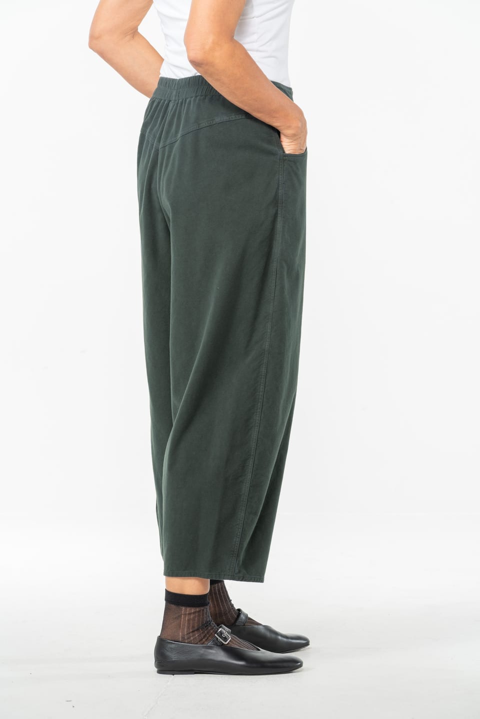 Trousers 535 - Stretchy cotton lyocell moleskin - 792SPRUCE - 10250710110