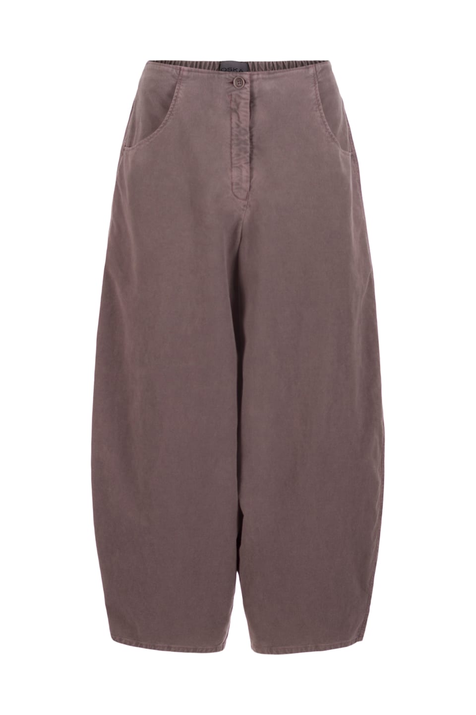 Trousers 535 - Stretchy cotton lyocell moleskin - 872TAUPE - 10250710110
