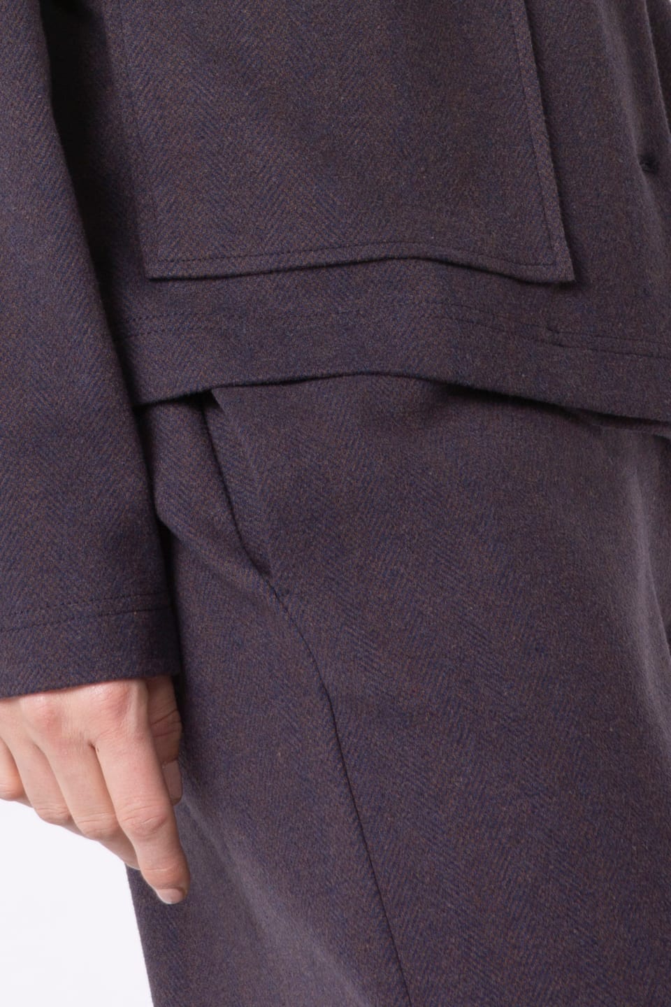 Trousers 536 - Jacquard jersey in cotton blend - 250REDWOOD - 10250710111
