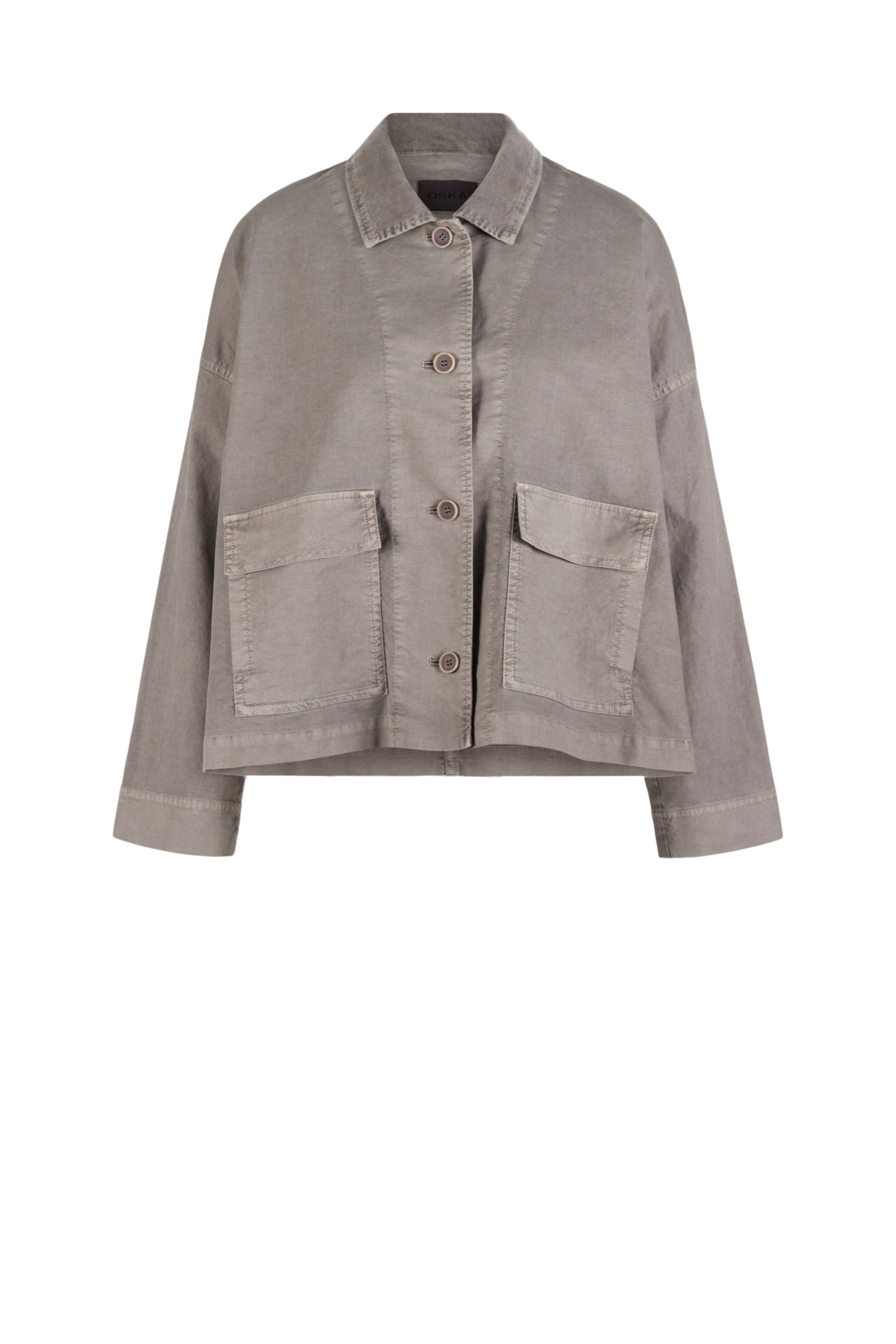 Jacket 518 Grey Cotton dobby stretch