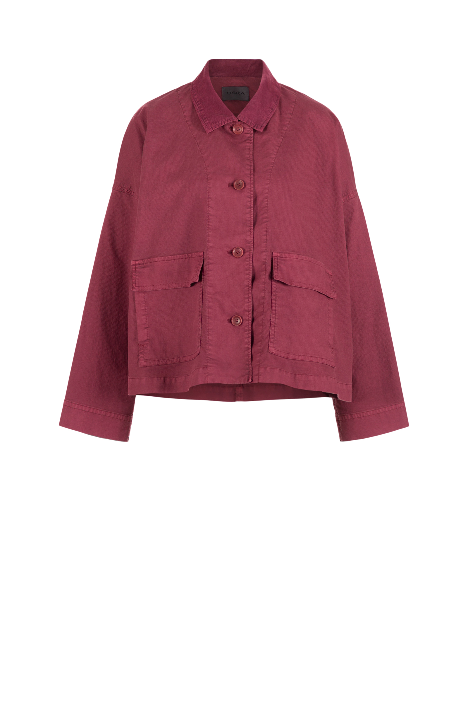 Jacket 518 Red Cotton dobby stretch