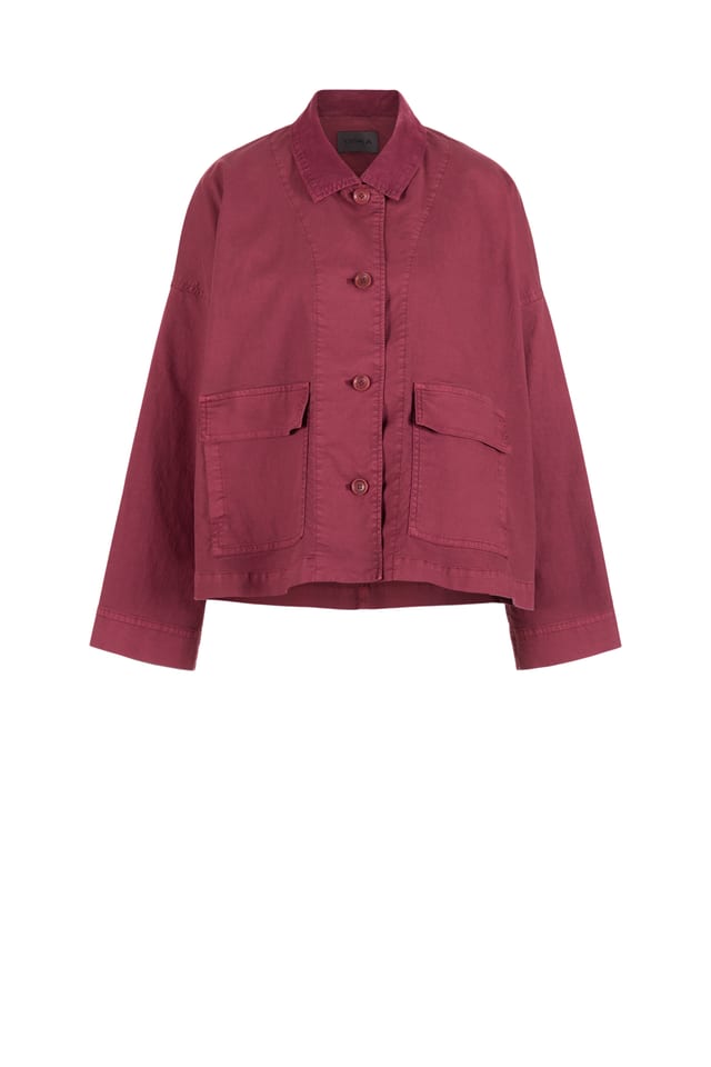 Jacket 518 - Cotton dobby stretch - 252REDWOOD - 10250710112