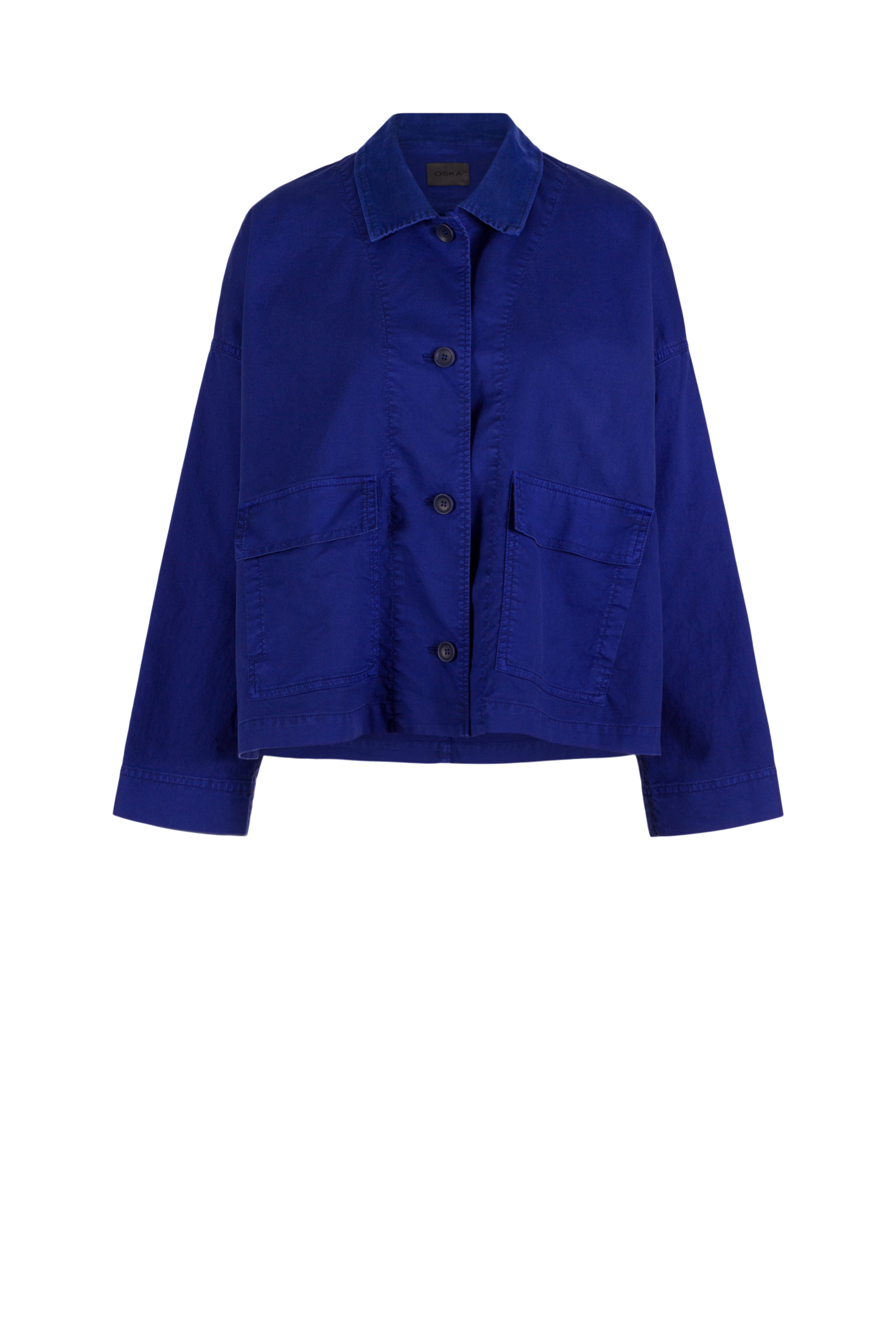 Jacket 518 Blue Cotton dobby stretch