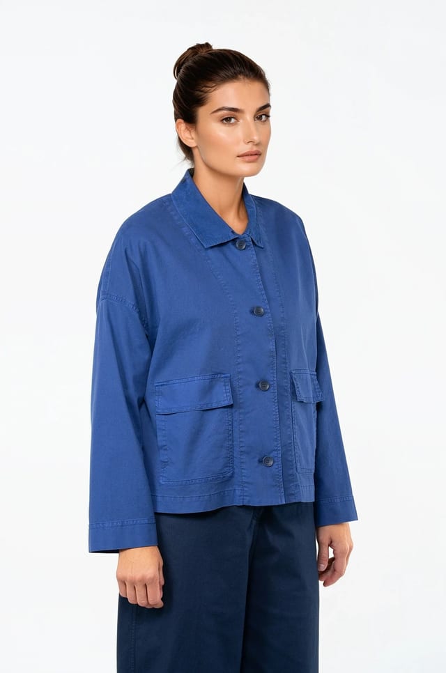 Jacke 518 - Baumwollstretch mit Mini-Waffelstruktur - 462CLEMATIS - 10250710112