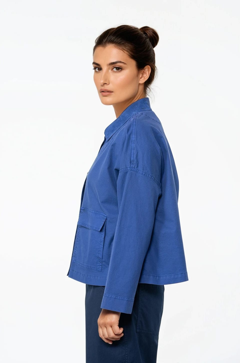 Jacket 518 - Cotton dobby stretch - 462CLEMATIS - 10250710112