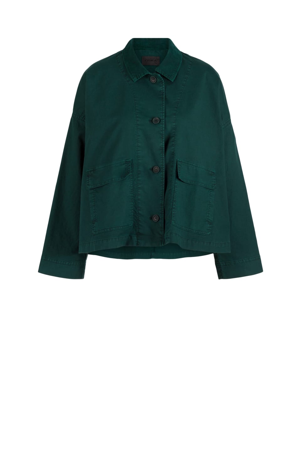 Jacket 518 - Cotton dobby stretch - 682BOTTLE - 10250710112