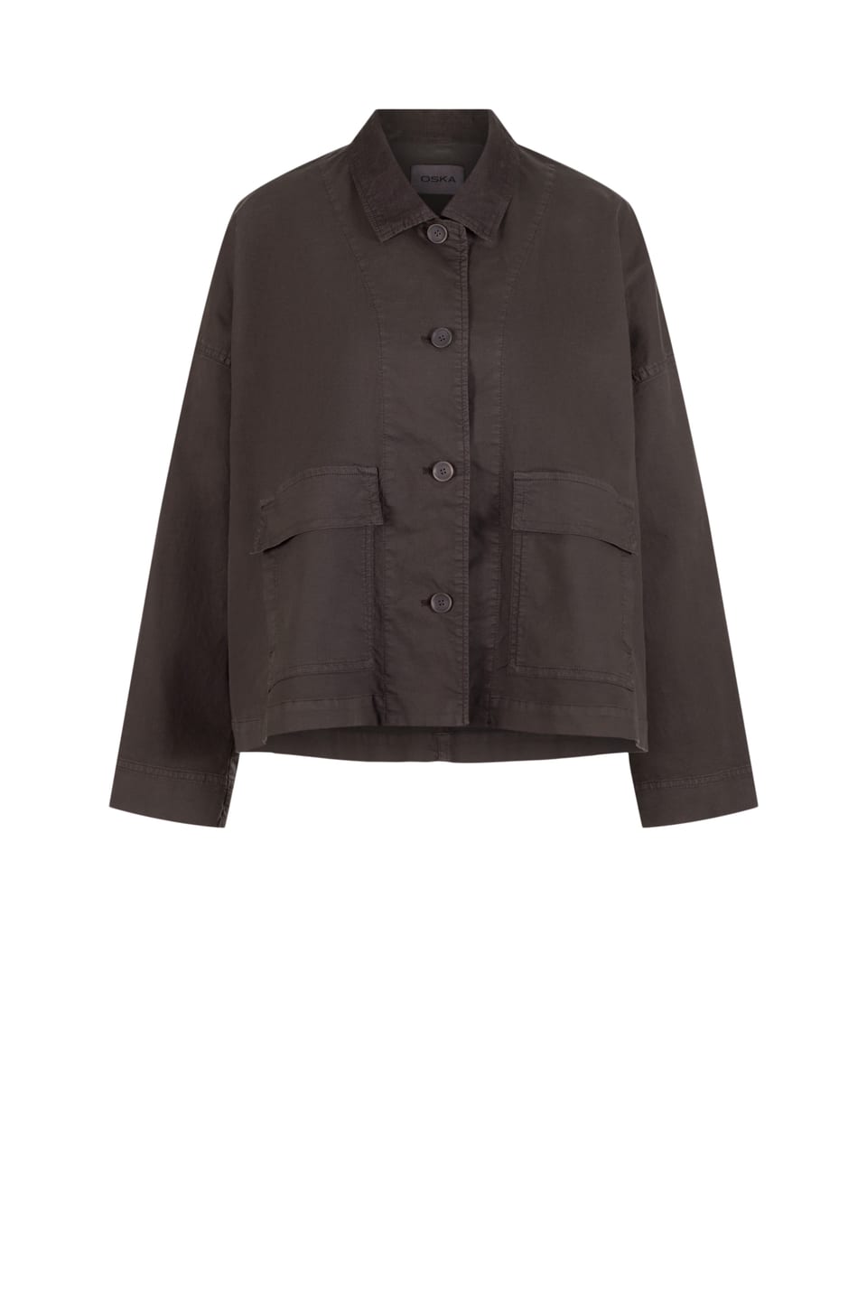Jacket 518 - Cotton dobby stretch - 980SEPIA - 10250710112