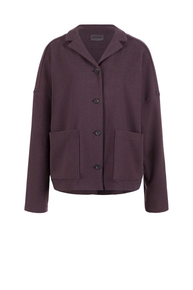 Jacke 519 - Jacquard-Jersey in Baumwollmischung - 250REDWOOD - 10250710113