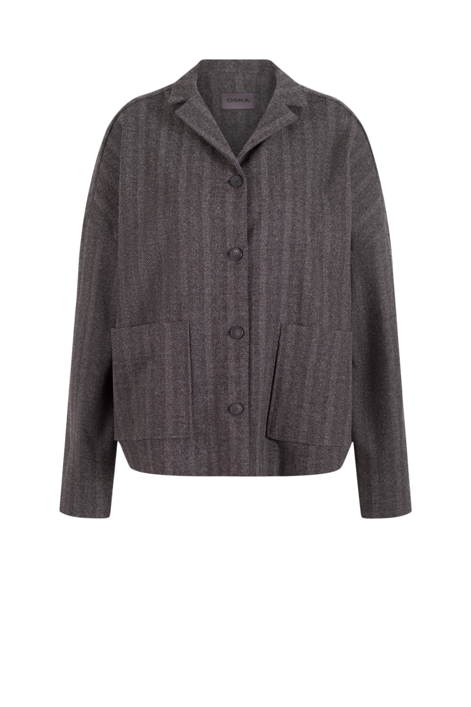Jacket 519 Grey Jacquard jersey in cotton blend