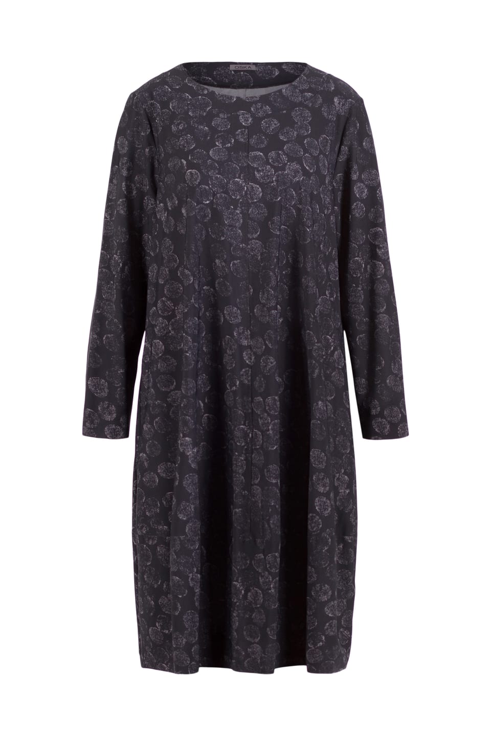 Jurk 511 - Techno-stretch met print - 990BLACK - 10250710115