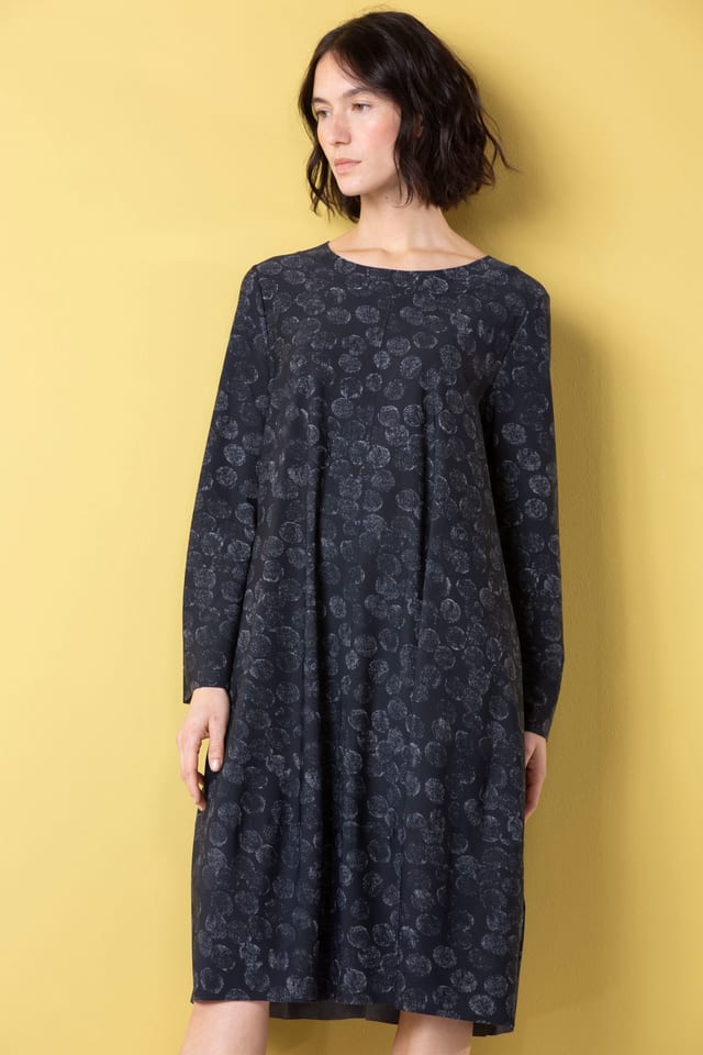 Dress 511 - Printed techno-stretch - 990BLACK - 10250710115