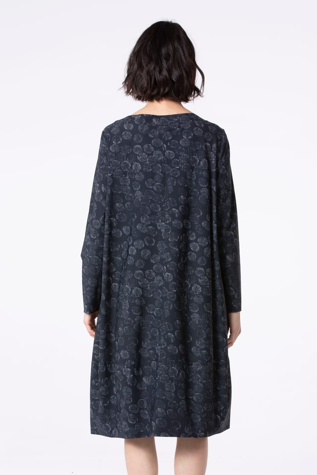 Dress 511 - Printed techno-stretch - 990BLACK - 10250710115
