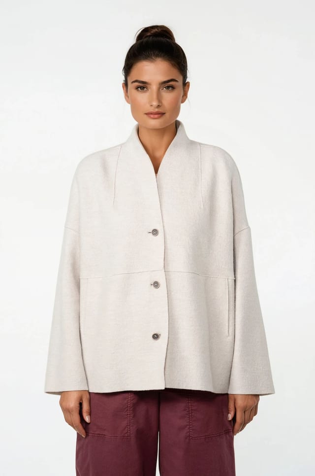 Jacket 520 - Premium OSKA boiled wool - 120ECRU - 10250710117