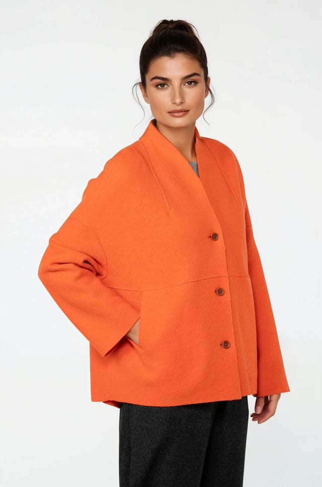 Jacket 520 - Premium OSKA boiled wool - 230ORANGE - 10250710117