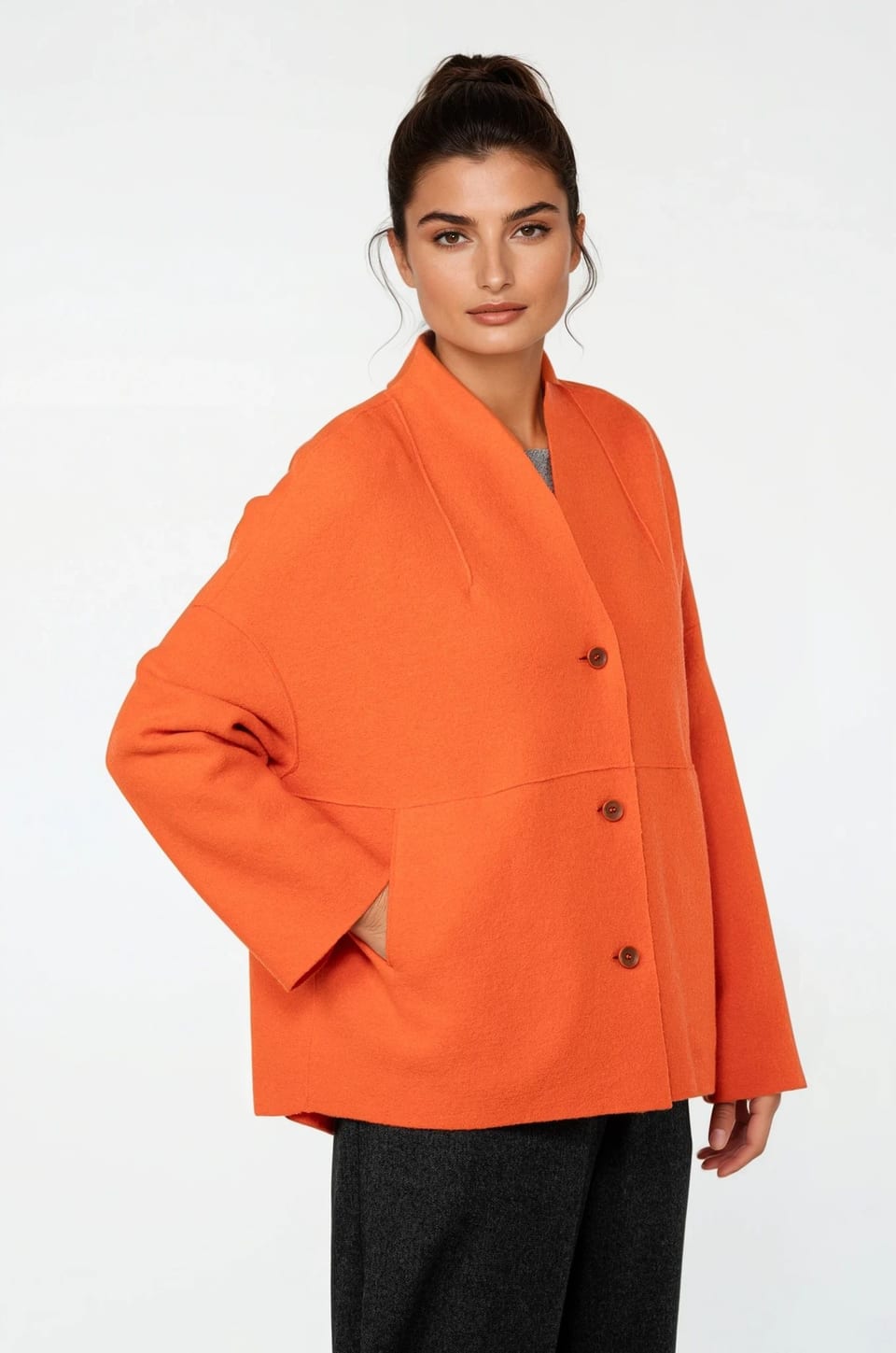 Jacket 520 - Premium OSKA boiled wool - 230ORANGE - 10250710117