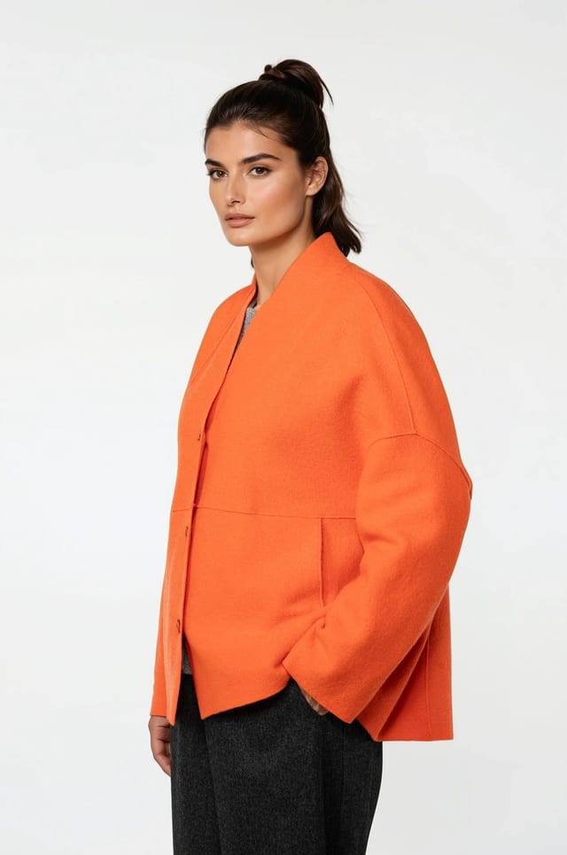Jacket 520 - Premium OSKA boiled wool - 230ORANGE - 10250710117