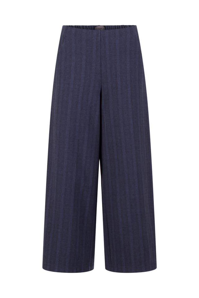 Trousers 537 - Jacquard jersey in cotton blend - 490NAVY - 10250710118
