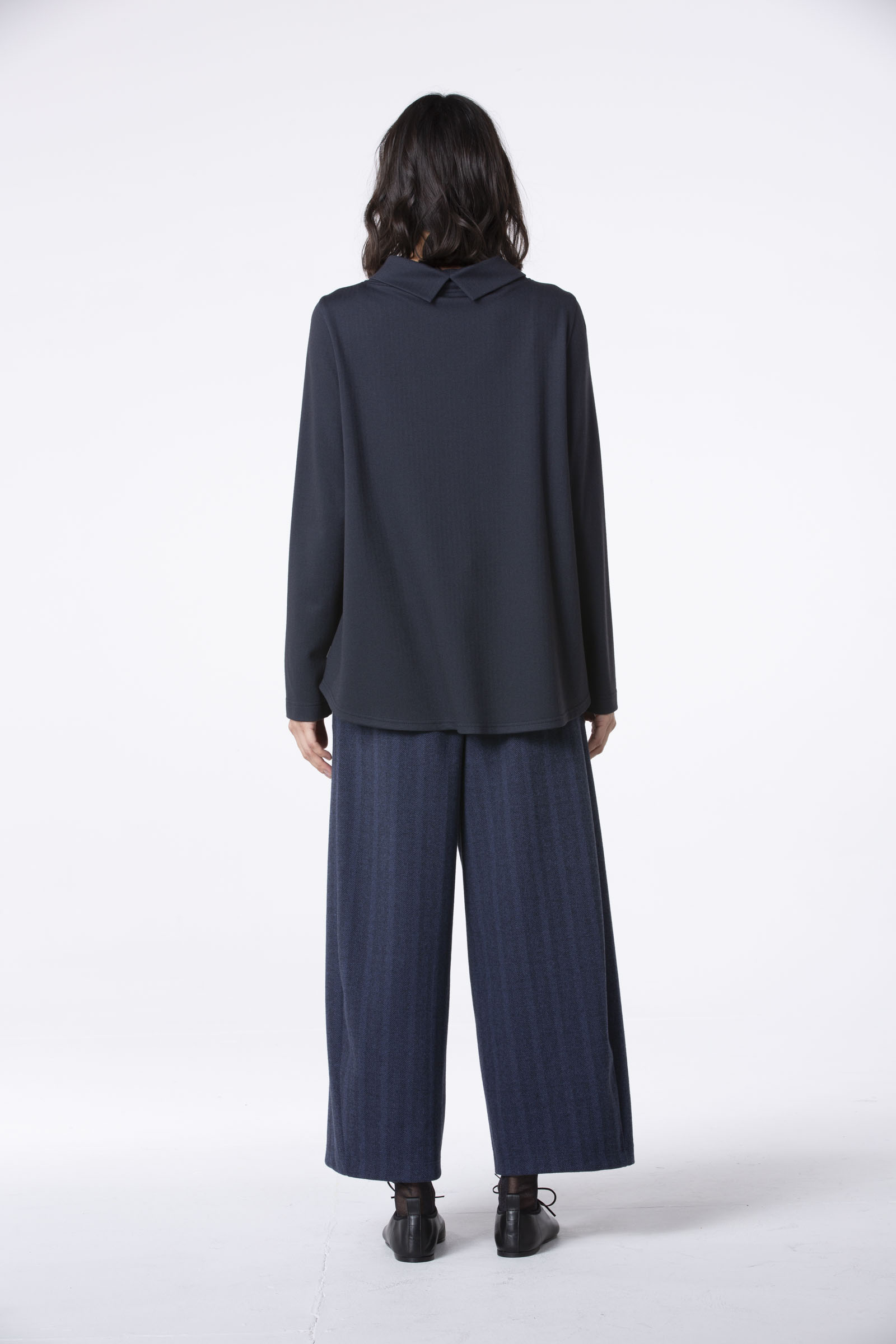 Trousers 537 Blue Jacquard jersey in cotton blend