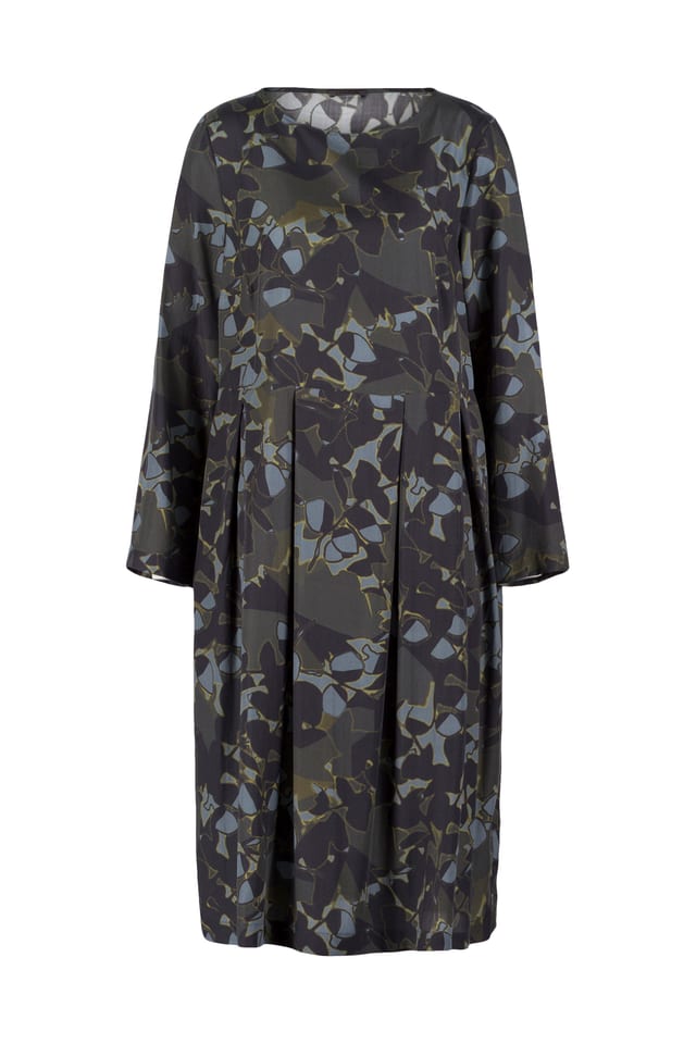 Dress 514 - Print on pure lyocell - 490NAVY - 10250710122