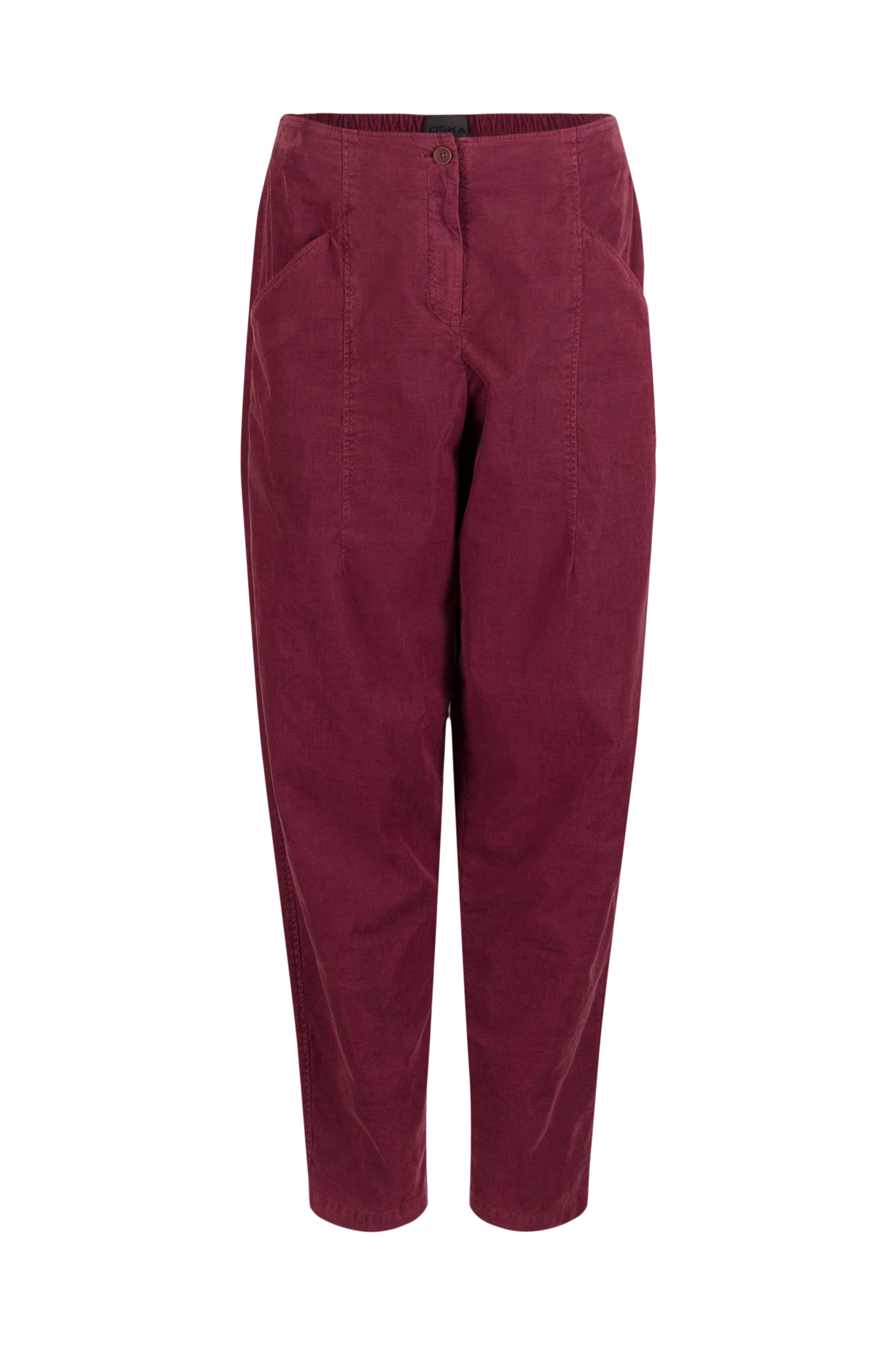 Trousers 540 Red Cotton needlecord with stretch