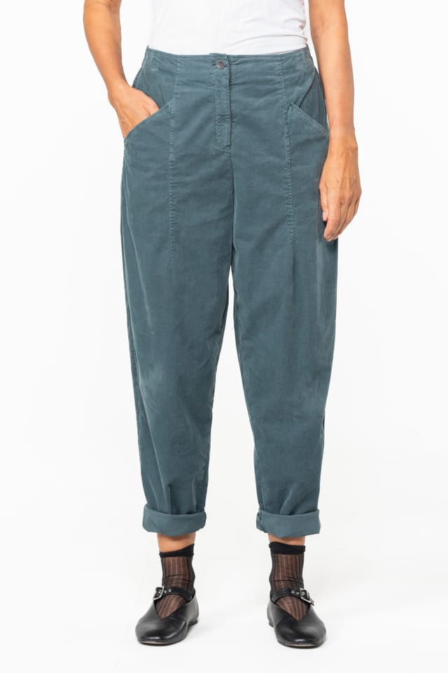 Trousers 540 - Cotton needlecord with stretch - 562PACIFIC - 10250710123
