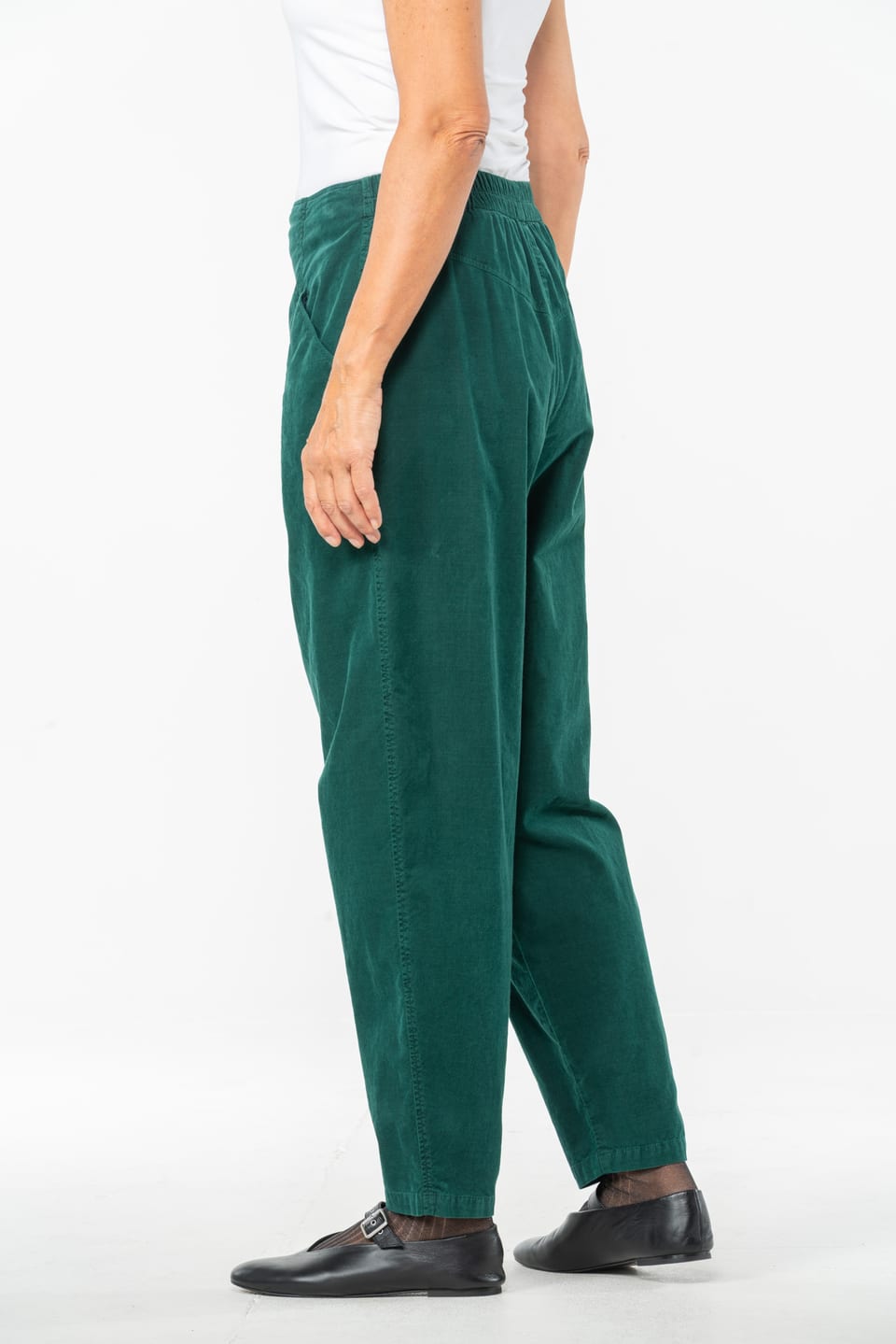 Trousers 540 - Cotton needlecord with stretch - 682BOTTLE - 10250710123
