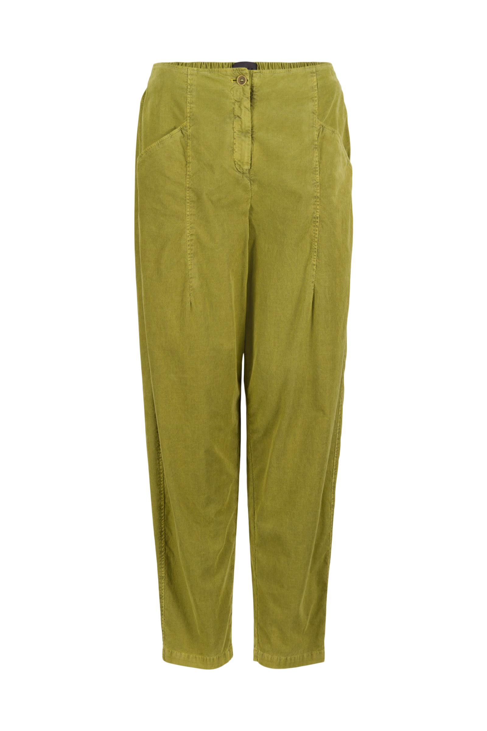 Trousers 540 Green Cotton needlecord with stretch