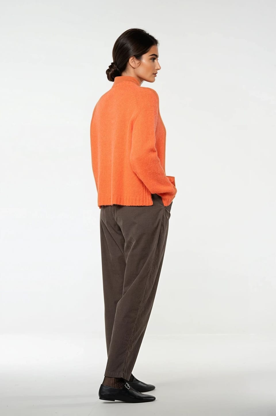 Trousers 540 - Cotton needlecord with stretch - 872TAUPE - 10250710123