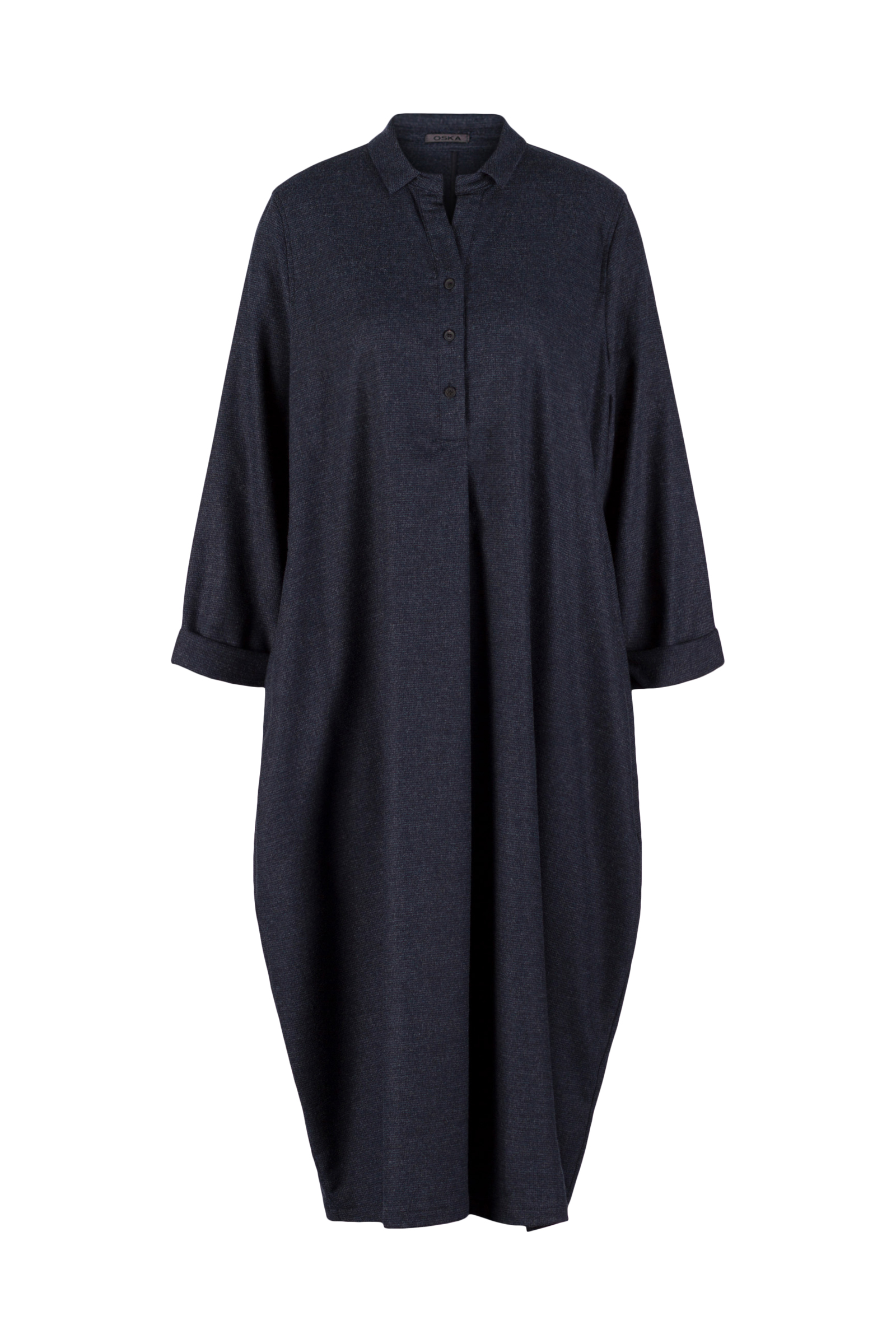 Dress 515 Blue Wool blend with ECOVERO™ viscose