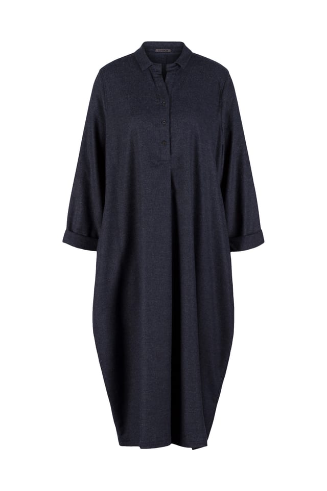 Dress 515 - Wool blend with ECOVERO™ viscose - 490NAVY - 10250710124