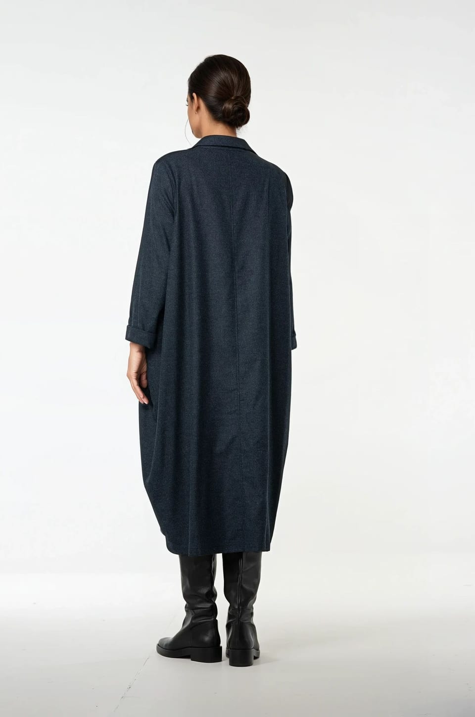 Dress 515 - Wool blend with ECOVERO™ viscose - 490NAVY - 10250710124