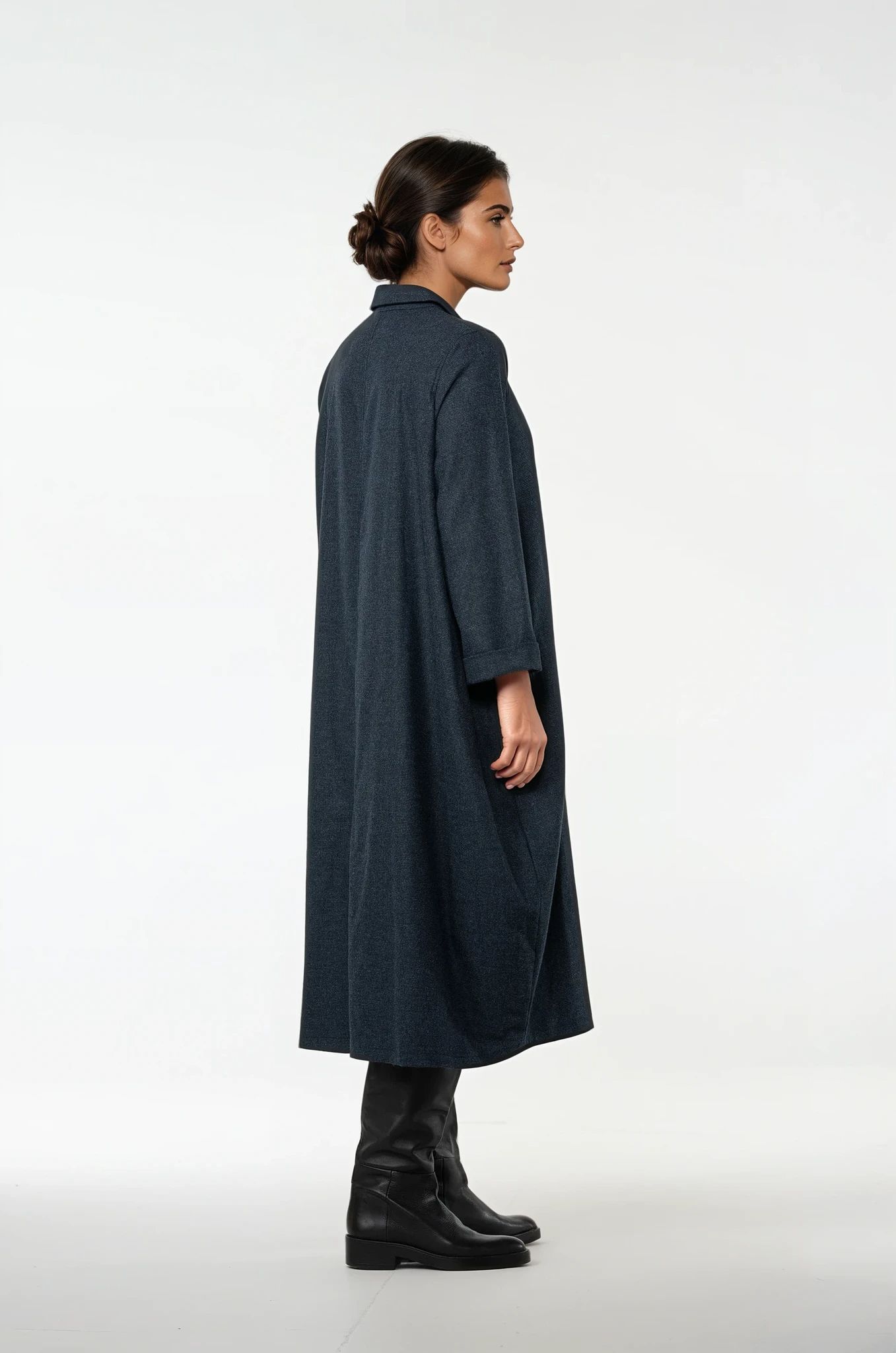 Kleid 515 Blue Wollmischung mit ECOVERO™ Viskose