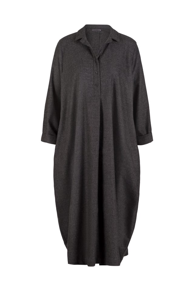 Dress 515 - Wool blend with ECOVERO™ viscose - 940MOUSE - 10250710124