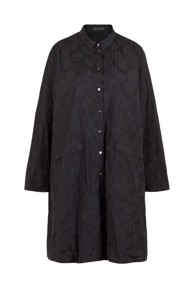 Dress 516 - Recycled taffeta dot jacquard - 990BLACK - 10250710125