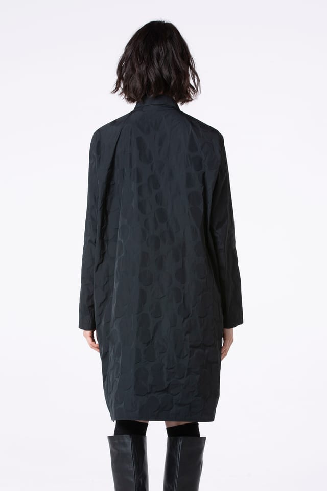 Dress 516 - Recycled taffeta dot jacquard - 990BLACK - 10250710125