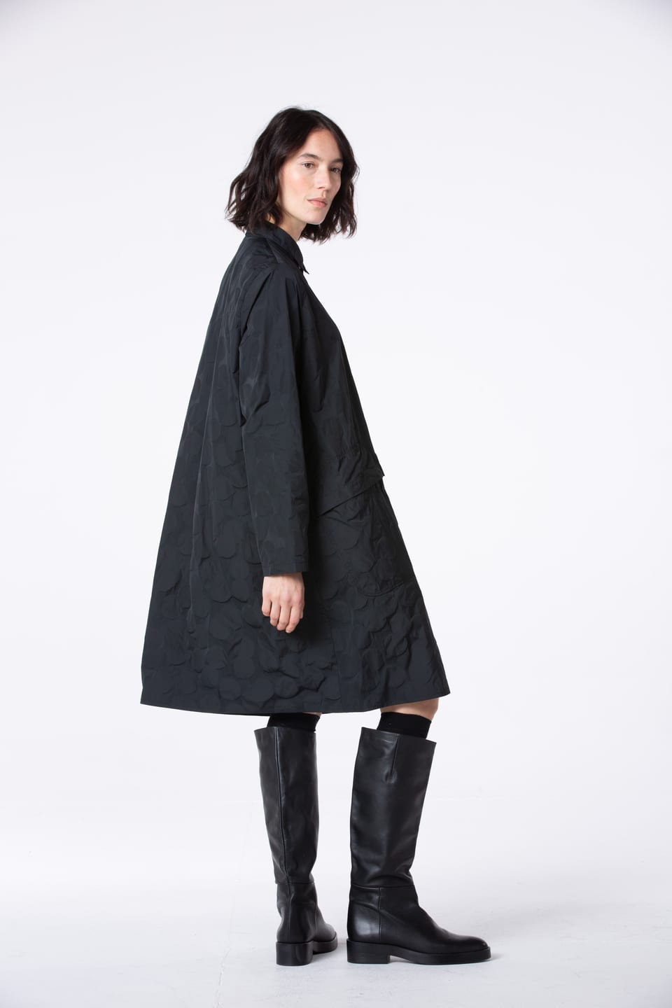 Jurk 516 - Recycled kunstzijde - 990BLACK - 10250710125