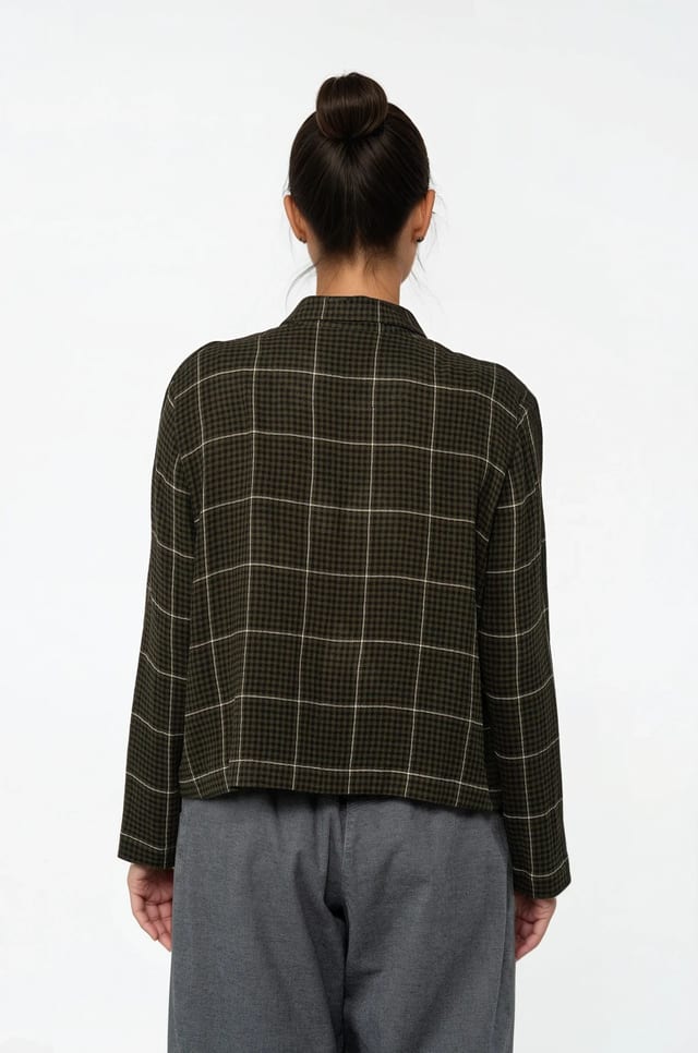 Blouse 524 - Gingham in viscose wool - 780GROVE - 10250710127