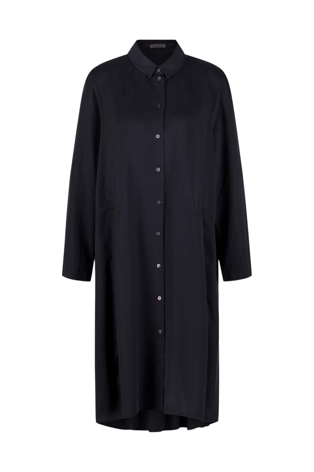Kleid 517 - Piqué aus reinem Lyocell - 490NAVY - 10250710128
