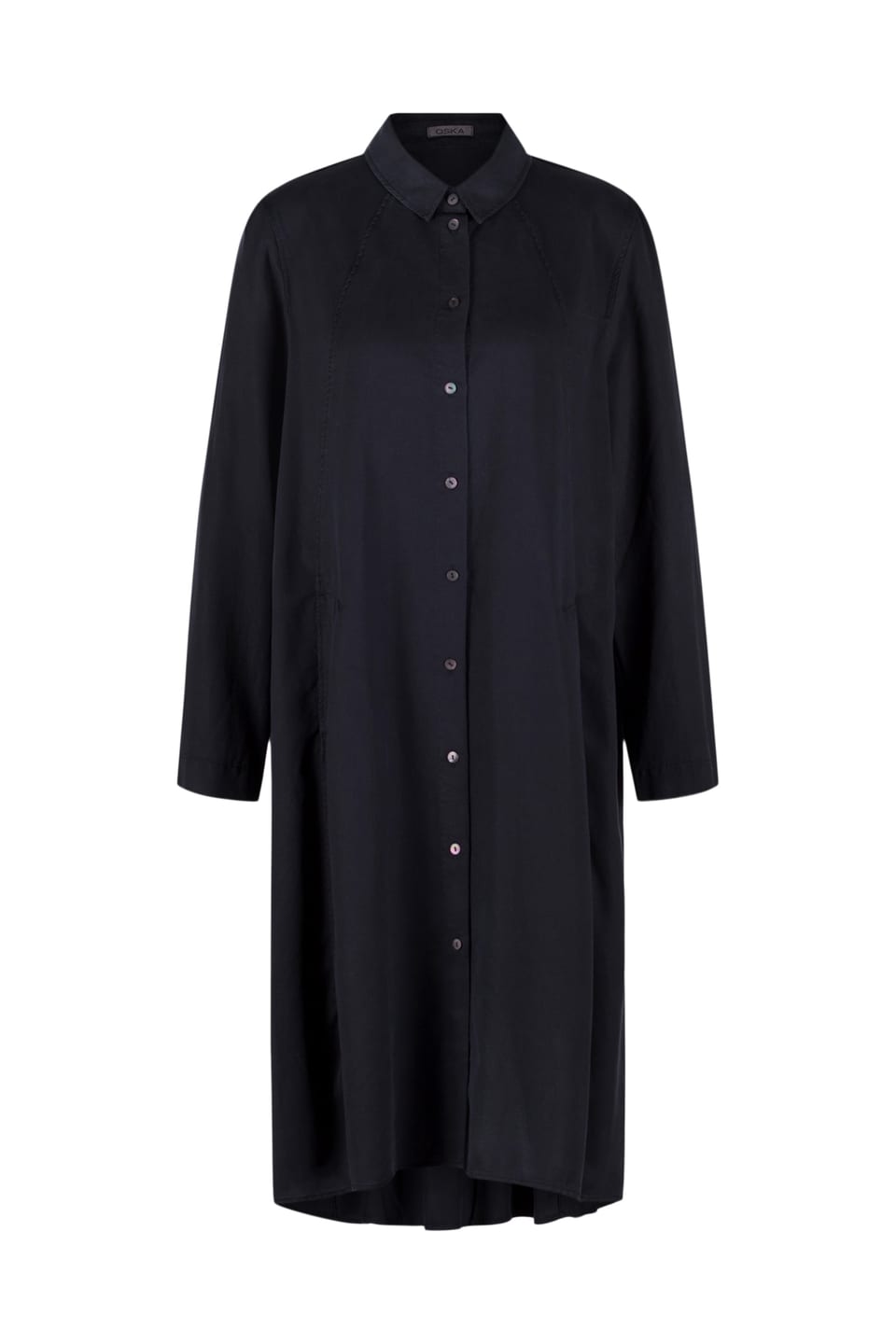 Kjole 517 - Ren lyocell piqué - 490NAVY - 10250710128