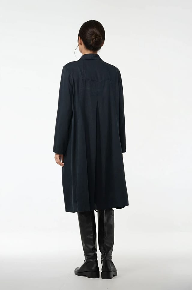 Dress 517 - Pure lyocell piqué - 490NAVY - 10250710128