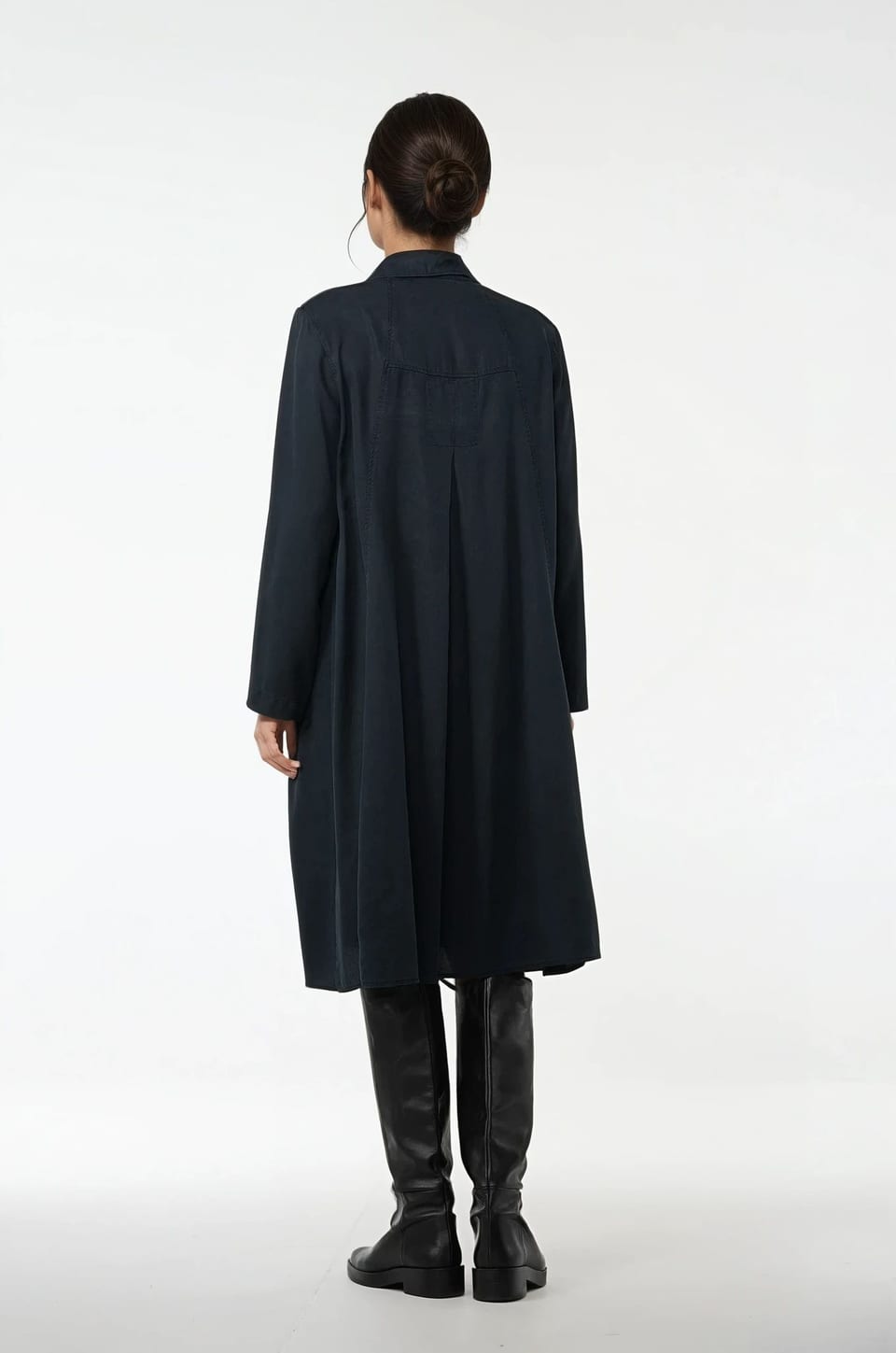 Kjole 517 - Ren lyocell piqué - 490NAVY - 10250710128