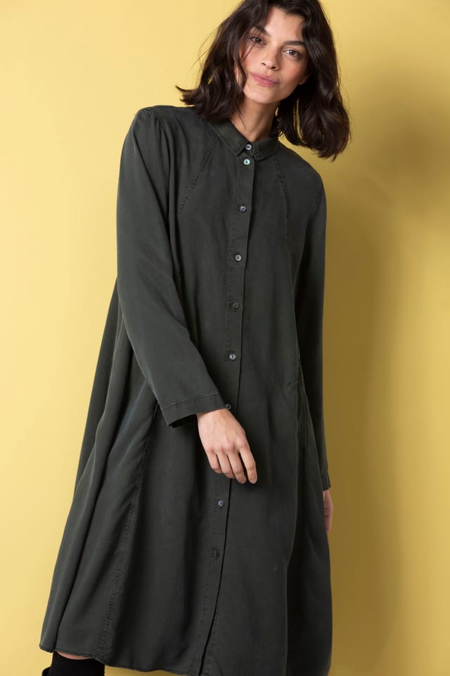 Dress 517 - Pure lyocell piqué - 792SPRUCE - 10250710128