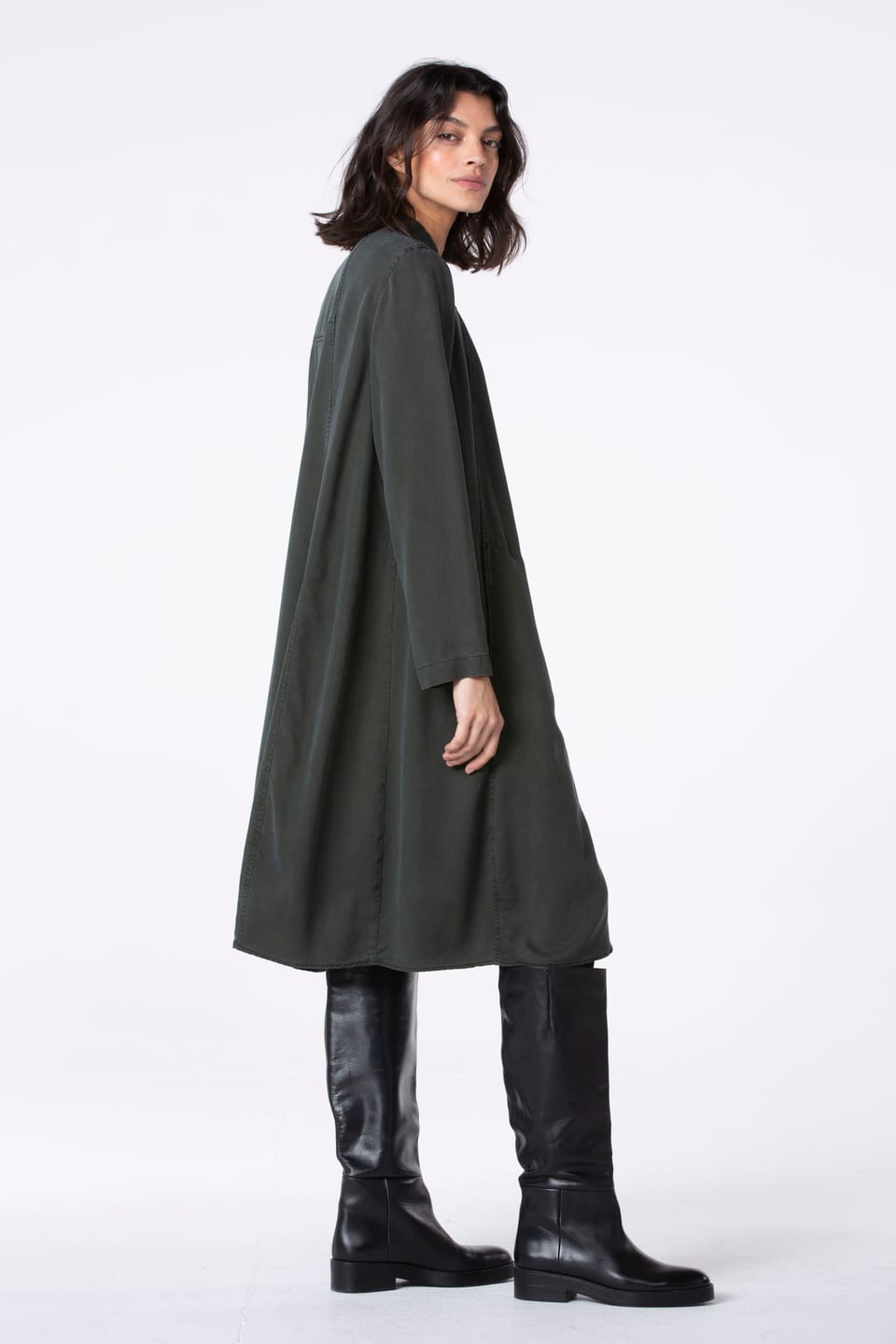Kjole 517 - Ren lyocell piqué - 792SPRUCE - 10250710128