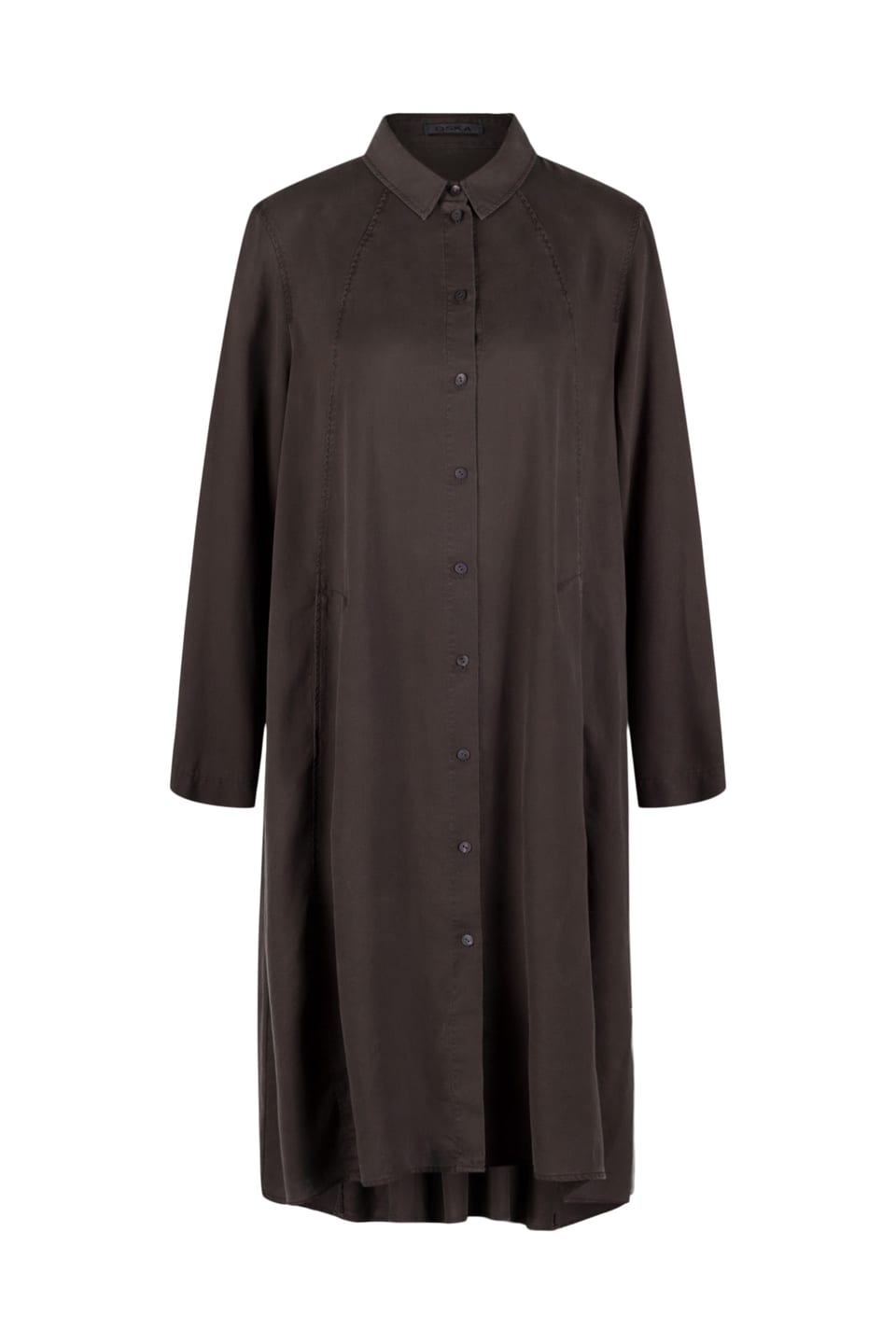Kjole 517 - Ren lyocell piqué - 980SEPIA - 10250710128