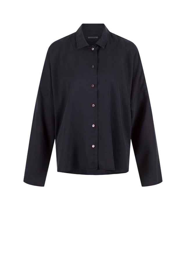 Blouse 525 - Pure lyocell piqué - 490NAVY - 10250710129